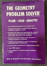 GEOMETRY PROBLEM SOLVER, THE: PLANE, SOLID, ANALYTIC By M. Fogiel - £21.27 GBP