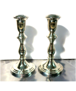 Vintage 6.25 inch Silver Plated Zinc Candlestick Holder by Zellers - $23.47