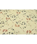Vintage Fabric Charles Barone Floral Gray Red Transitional Fleurette 2.5... - €40,31 EUR