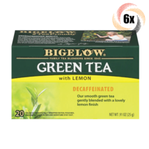 6x Boxes Bigelow Natural Green Tea With Lemon Decaffeinated | 20 Per Box | .91oz - £27.90 GBP