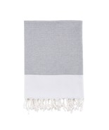 Bello Turkish Beach Towel, Black Millefeuille, Handwoven Peshtemal, 39 x... - $27.95