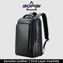 Genuine Leather Backpack Men Business 15.6 Inch Laptop Anti-Theft Waterproof Lar - £249.98 GBP