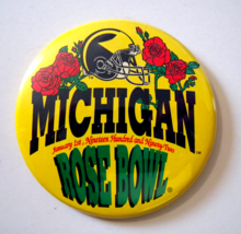 1992 University of Michigan Wolverine 78th Rose Bowl Game 3 1/4&quot; Pinback Button - £13.91 GBP