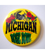1992 University of Michigan Wolverine 78th Rose Bowl Game 3 1/4&quot; Pinback... - £14.08 GBP