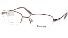 New Bebe Over The Top BB5107 Shiny Brown Eyeglasses Frame 52-18-135 B33mm - $112.69