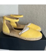 Eileen Fisher Lala Espadrille Leather Flat Closed Toe Sandal, Size 8, Ye... - $124.77 CAD