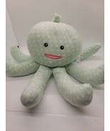 Mr Sock T Pus Blue with White Dots Octopus Plush Baby Aspen Toy Rattle EUC - $14.85