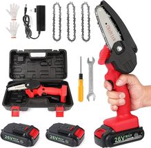 Mini Chainsaw Cordless Power Electric-Chain-Saws - 4 Inch Battery Power ... - $44.99