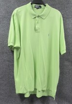 Polo Ralph Lauren Shirt Mens XL Lime Green SS Golf Polo Blue Pony Cotton - $24.69