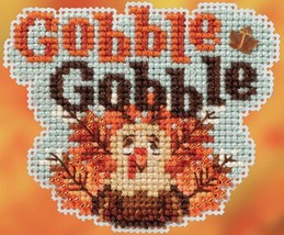 DIY Mill Hill Gobble Turkey Thanksgiving Bead Cross Stitch Magnet Ornament Kit - $14.95