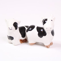 Black And White Cow Mini Salt And Pepper Shakers Set New Without Tags - $9.74