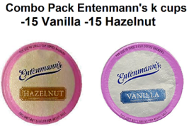 Entenmann&#39;s Coffee K Cups Combo 30 Cups 15- Hazelnut, 15 Vanilla - £16.11 GBP