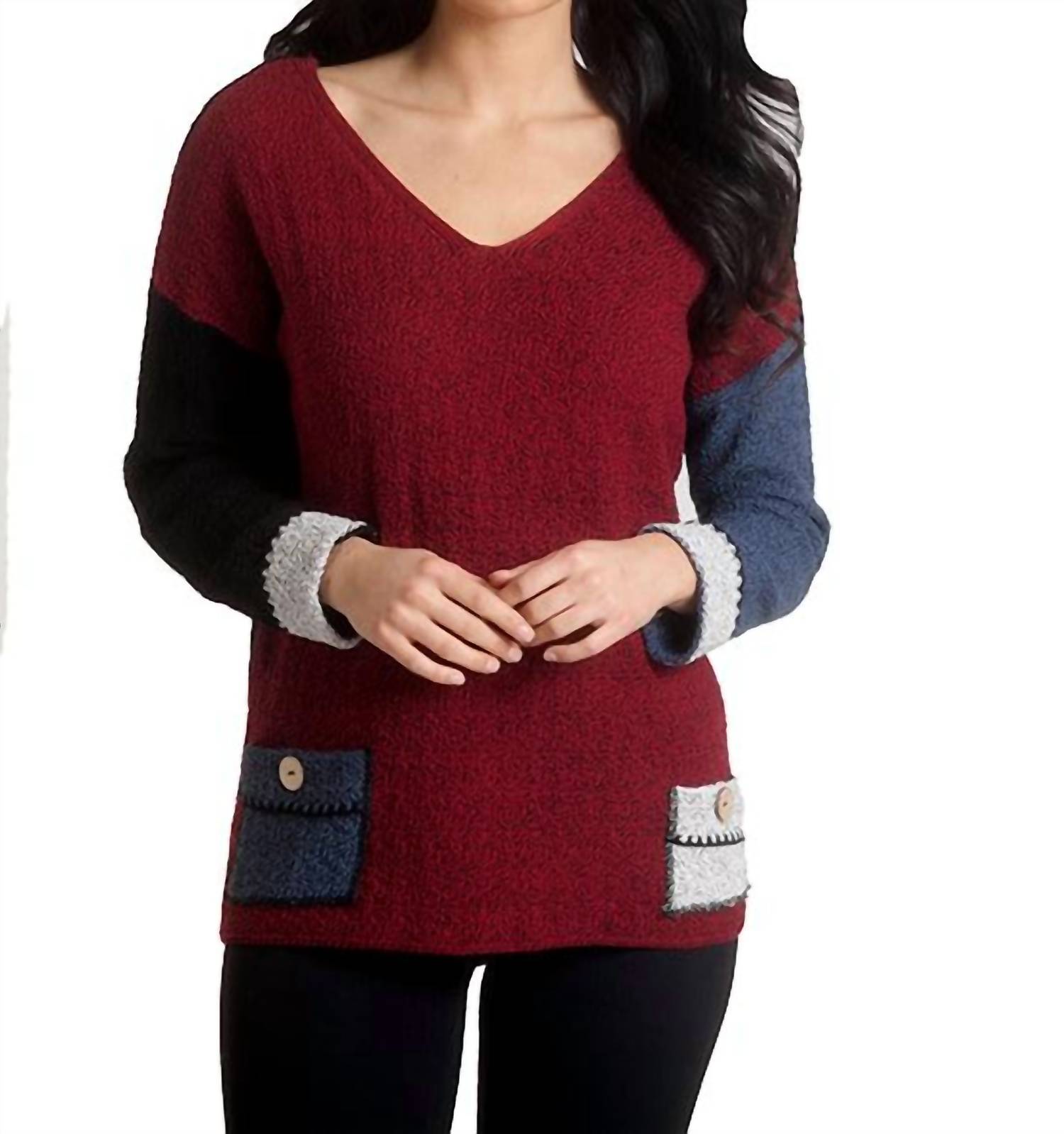 French Kyss boucle reversible v-neck top size S - $44.55