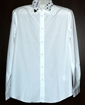 Iceberg Men&#39;s White Blue Trim Dress Casual Cotton Shirt Size 2XL - $157.72