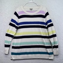 Talbots Sweater Womens Extra Large Petite Striped Tunic Long Sleeve Ligh... - £19.73 GBP