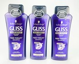 Schwarzkopf Gliss Hair Repair Fiber Therapy Shampoo 13.6oz Lot of 3 Keratin - $47.36