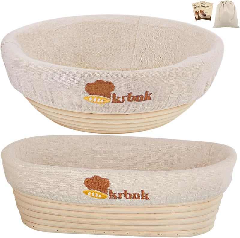 Banneton Bread Proofing Basket, Proofing Basket for Sourdough Bread Baking, Indo Item image 9