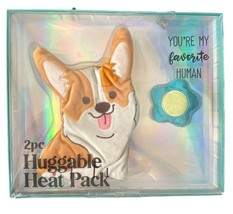2 Pc Huggable Heat Pack DOG Heating Pad Soft Microwaveable Hot or Cold Pad - £23.72 GBP