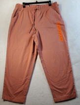 Gloria Vanderbilt Capri Pants Women Size 16 Coral Cotton Slash Pocket Drawstring - £12.43 GBP