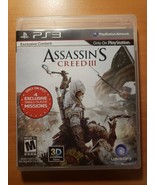 Assassin&#39;s Creed III (Sony PlayStation 3, PS3, 2012) - $13.66 CAD