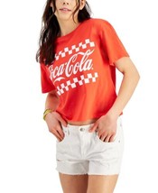 MSRP $24 Love Tribe Juniors&#39; Coca-Cola Graphic-Print T-Shirt Red Size XS NWOT - £8.87 GBP