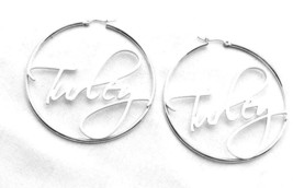 Customize Hoop Personalized Earrings Design - £50.15 GBP