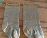 American Girl Doll Kirsten Larson Meet Outfit Socks Striped Grey Brown S... - $13.81