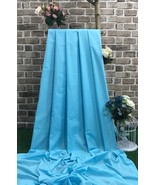 Pure Cotton Aqua Fabric Plain Solid Fabric, Dress, Gown, Abaya Fabric - ... - $7.49+