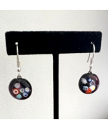 Murano Glass, Handcrafted Unique Jewelry Millefiori Earrings 925 Sterlin... - $54.57 CAD