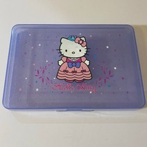 Sanrio 2005 Hello Kitty Clear Glitter Plastic Case - $19.99