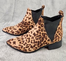 Bella Vita Boots Womens Size 6.5 Leopard Print Faux Suede Western Ankle ... - £17.40 GBP