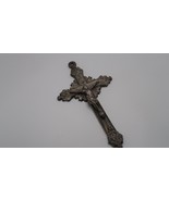 Vintage Silver Plated Wall Hanging Crucifix Cross Skull and Crossbones 4... - £61.03 GBP