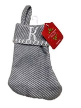 December Home Embroidered Fabric Felt Winter 12” Stocking/Holiday Letter K - $15.05