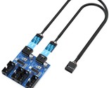 9Pin Usb Header Male 1 To 4 Female Extension Card Usb 2.0 Splitter 30Cm ... - £22.44 GBP