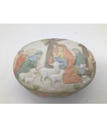 Vintage 1982 Lefton China Christopher Collection Nativity Trinket Box #0... - $271.09 MXN