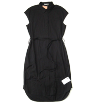 NWT MM. Lafleur Nikita in Black Poplin Cotton Button Down Belted Shirt Dress S - $91.08