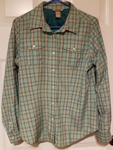 Duluth Trading Company Women’s Plaid Green Vented Roll Tab Fishing Shirt Small  - £12.96 GBP
