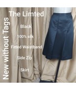 The Limted Black 100% Silk Lined Pleated Skirt Size 8 - £15.73 GBP
