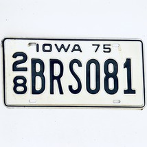 1975 United States Iowa Delaware County Passenger License Plate 28 BRS081 - $18.80