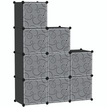 Cube Storage Organizer With Doors, 9-Cube Shelves, Closet Cabinet, Diy Plastic M - £45.07 GBP