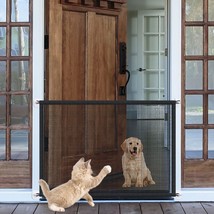 Dog Gate for Stairs Pet Gates for House Indoor Outdoor Dogs Screen Mesh ... - £25.76 GBP