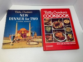 (2) Betty Crocker&#39;s Cookbooks 1980 &amp; 1964 New Dinner For Two Recipes Har... - £41.09 GBP