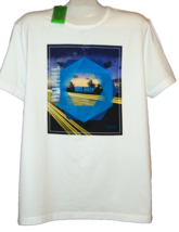 Hugo Boss Men&#39;s Light White Logo Print Cotton T-Shirt Shirt Size 2XL - £59.33 GBP