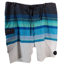 RIP CURL Board Shorts Mens Size 36 Multi Striped Pocket Logo Pull On Drawstring - £8.53 GBP