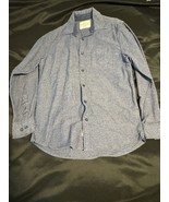 Weatherproof Vintage Long Sleeve Button Down Shirt Small Blue Textured C... - $23.25 CAD