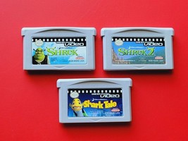 Game Boy Advance Video: Shrek 1 &amp; 2 + Shark Tale Movies Game Boy Advance Games - $168.27