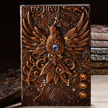 A5 Embossed Faux Leather Phoenix Vintage Journal Notebook Lined Paper Diary - £14.38 GBP
