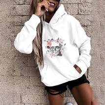 Ladies Fashion Hoodie Casual Top Funny Print Base Long Sleeve Loose Top Oversize - £56.73 GBP