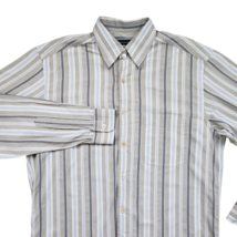 Ermenegildo Zegna Shirt Mens Large Striped Long Sleeve Button Up Casual ... - $15.48