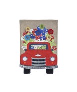 Meadow Creek Red Truck &amp; Flowers Burlap Garden Flag-2 Sided,12.5&quot; x 18&quot; - $272.90 MXN